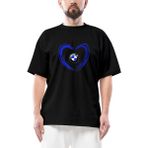 Bmw Heart Logo Oversize Siyah Tişört - XL