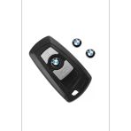 Bmw İçin Araç Anahtar Logo Amblemi (11Mm) 4 Adet Damla Etiket