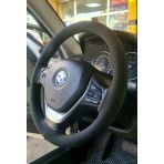 Bmw İle Uyumlu Dikmeli Direksiyon Kılıfı Alkantara Siyah