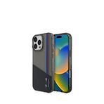 Bmw Iphone 16 Pro Max Yarı Transparan M Dizayn Çizgili Siyah Telefon Kılıfı