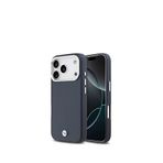 Bmw Iphone 17 Pro Metal Logolu Deri Magsafe Uyumlu Lacivert Telefon Kılıfı
