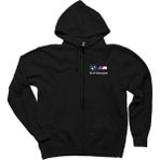 Bmw Logo M Power Motorsport 2 Siyah Fermuarlı Kapşonlu Sweatshirt - 2XL