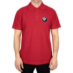 Bmw Logo Polo Yaka Kırmızı Tişört - S