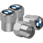 Bmw Logolu Metal 4 Adet Sibop Kapak Takımı - 32 Gümüş Gri
