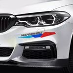 Bmw M Performance Logo Tampon Çamurluk Sticker Yapıştırma 1 Çift 28 X 4,5 Cm