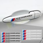 Bmw M Performance Motor Sport Kapı Kolu Bagaj Jant Sticker 4 Adet 13 X 1.40 Cm