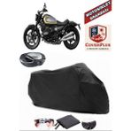 Bmw R 12 Branda Siyah Arka Çanta Uyumlu(Topcase) Motosiket Brandası Motor Örtüsü Çadır Su Geçirmez Motosiklet Kılıfı Motor Brandası,lastikli,taşıma Torbalı