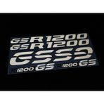 Bmw R1200 Gs Reflektifli Beyaz Adventure Sticker Set
