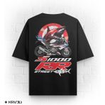 Bmw S1000RR Oversize T-Shirt, Motosiklet T-Shirtleri - Siyah - 3XL