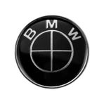 Bmw Siyah Beyaz Direksiyon Damla Stıcker Logo 45mm Siyah