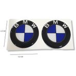 Bmw Uyumlu Sticker 2 Li Set 5x5 Cm Bmw Logo , Bmw Etiket Damla
