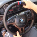 Bmw X5 M Logolu Oto Deri Dikmeli Direksiyon Kılıfı
