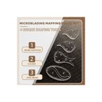 Bmx 1 set 4 model Çizim Kaş Tasarım Cetvel Microblading Şekillendirme Kalıcı Makyaj Çizim Cetvel Dövme