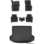 Bmy Oto Aksesuar Renault Kangoo 1997-2007 3D Araca Özel Paspas ve Bagaj Havuzu Set - Siyah