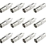 Bnc Dişi Rca Erkek Çevirici Adaptör (Konnektör) | Cctv Kamera Dvr Güvenlik Görüntü Ses Dönüştürücü 75 Ohm - 5 Adet