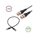 Bnc Kablo Erkek-erkek Hazır Uçlu 0.5 Mt - Siyah Cctv Görüntü Sinyal Kablosu - 1 Adet