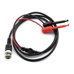 BNC to Kanca Tip Test Ölçme Probu Osiloskop ve Sinyal Jeneratörü Probu 1 Metre 2.5A 50Ohm Kırmızı Siyah Yakalayıcı Soketler Skop Rigol Owon Dual Hook