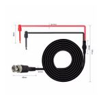 Bnc To Kanca Tip Test Ölçme Probu Osiloskop Ve Sinyal Jeneratörü Probu 1 Metre 2.5a 50ohm Kırmızı