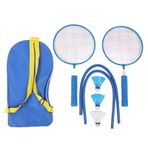 Bnineteenteam Çocuklar Için Badminton Raketleri, Çocuklar Badminton Raketleri 3 Raketle Set Kapalı Açık Spor Oyunu Için Taşıma Çantası Kavrama Kayışı (BLUE)
