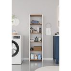 BNK Modüler Banyo Dolabı 5 Raflı Çok Amaçlı Banyo Organizer Raf Ünitesi Çamaşır Makinesi Yanı Dolap 150x40x22 cm