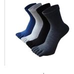 Bnn Grup 6'lı Paket Bambu Parmaklı Çorap - Siyah - Gri - Füme