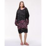Bnz Tekstil Giyilebilir Polar Battaniye Tek Kişilik Kapüşonlu Oversize Çift Cepli - 130 x 80 cm - Çok Renkli