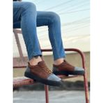 Boa BA0104 Bağcıklı Taba Ekose Süet Kumaş Erkek Klasik Ayakkabı