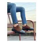 BOA BA0104 Bağcıklı Taba Ekose Süet Siyah Taban Spor Klasik Erkek Ayakkabı