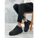 Boa BA0666 Siyah Yüksek Taban Erkek Günlük Ayakkabı