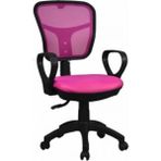 Bob Fileli Ofis Çalışan Koltuğu - Pembe
