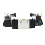 Bobin Solenoid Valfleri, 3V220 G1/4 Solenoid Valf, İki Yönlü ve Üç Konumlu Pnömatik Valf, Tek ve Çift Bobinli Pnömatik Valf (DC24V-5 adet)