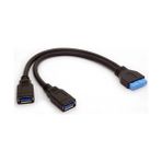 Boblov 19 Pin Dişi USB 3 0 Çevirici USB 3.0 Anakart Adaptör Kablosu 20 Pin Header