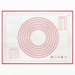 BoBoHome-BoboHome Silikon Pişirme Paspasları, Yapışmaz Yeniden Kullanılabilir Pasta Mat Fırın Tepsisi, Fondan Pişirme İçin, Pizza, Kurabiye-Kolay Temizlenen Yoğurma Paspasları (26 X 29 Cm), Kırmızı