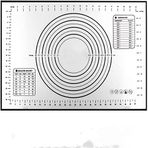 BoboHome Silikon Pişirme Paspasları, Yapışmaz Yeniden Kullanılabilir Pasta Mat Fırın Tepsisi, Kurabiyeler-Kolay Temizlenen Yoğurma Paspasları (40 X 60 Cm Siyah)