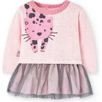 Boboli Kız Bebek Elbise Açık Pembe - 9 Ay
