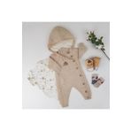 BobuBOX Brave (%100 Pamuk Triko Tulum, Body, Çorap, Patik) Unisex Bebek Hediye Kutusu Kahverengi 3-6 AY