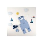 BobuBOX Puppy (%100 Pamuk Tulum, Çorap, Patik) Erkek Bebek Hediye Kutusu (3-9 AY) Mavi 9 Ay