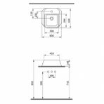 Bocchi 1074-004-0126 Mat Siyah Firenze Batarya Banklı Çanak Lavabo