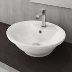Bocchi 1216-062-0126 50 cm Parlak Beyaz Milano Batarya Banklı Çanak Lavabo