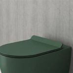 Bocchi A0330-027 Mat Yeşil Yavaş Kapanır Pure Slim Klozet Kapağı