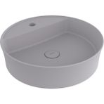 Bocchı Bocchi Sottile Slim Line Batarya Bankli Yuvarlak Lavabo 45CM. Mat Gri - 1599-006-0126 - Beyaz