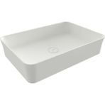 Bocchı Bocchi Sottile Slim Line Tezgah Üstü Dikdörtgen 55X38CM. Lavabo - Mat Beyaz - 1476-002-0125