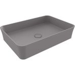 Bocchı Bocchi Sottile Slim Line Tezgah Üstü Dikdörtgen 55X38CM. Lavabo - Mat Gri - 1476-006-0125 - Beyaz