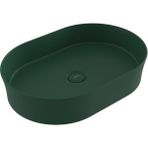 Bocchı Bocchi Sottile Slim Line Tezgah Üstü Elips 55X38CM. Lavabo - Mat Yeşil - 1521-027-0125 - Beyaz