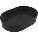Bocchı Bocchi Sottile Slim Line Tezgah Üstü Elips 55X38CM. Lavabo - P.siyah - 1521-005-0125 - Beyaz