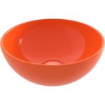 Bocchı Bocchi Sottile Slim Line Tezgah Üstü Yuvarlak 26CM. Lavabo - Parlak Turuncu - 1471-012-0125 - Beyaz