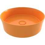 Bocchı Bocchi Sottile Slim Line Tezgah Üstü Yuvarlak 38CM. Lavabo - Parlak Mand. Sarisi - 1478-021-0125 - Beyaz