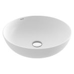 Bocchı Bocchi Sottile Slim Line Tezgah Üstü Yuvarlak 38CM. Siğ Lavabo - Mat Beyaz - 1494-002-0125