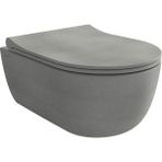 Bocchı Bocchi V-Tondo Rimless Asma Klozet - Mat Beton - 1417-069-0128 - Beyaz