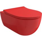 Bocchı Bocchi V-Tondo Rimless Asma Klozet - Parlak Kirmizi - 1416-019-0128 - Beyaz